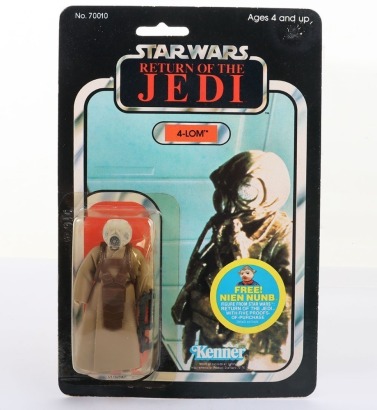 Scarce Vintage Star Wars Return of the Jedi 4-Lom action figure carded moc Kenner Palitoy.