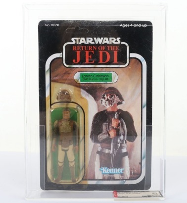 Vintage Star Wars Return of the Jedi Lando Calrissian Action figure carded moc Graded AFA 80% Kenner.