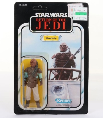 Vintage Star Wars Return of the Jedi Weequay carded moc Kenner.