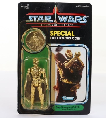 Vintage Star Wars See-Threepio C-3PO The Power of the Force POTF carded moc Kenner.