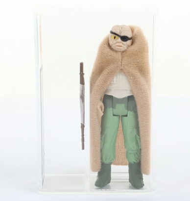 Vintage Star Wars Prune Face Action Figure Graded UKG 90% Gold.