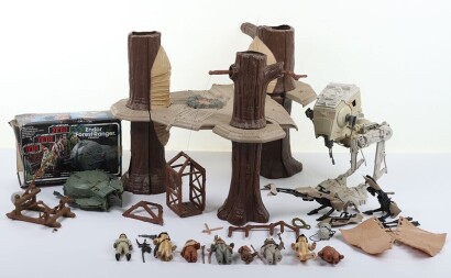 Collection of Vintage Star Wars Action Figures Vehicles Playsets Endor Ewoks Kenner.