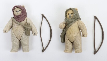 Vintage Star Wars Last 17 Warok and Lumat Ewok Action Figures Kenner.