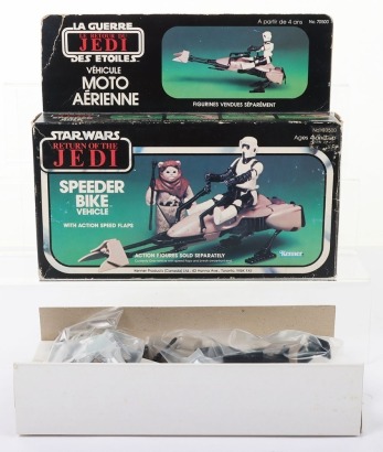 Scarce Vintage Star Wars Return of the Jedi Canadian French box Speeder Bike.
