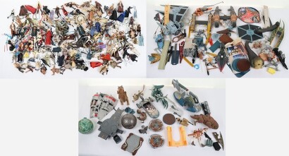 Large Quantity of Modern Star Wars Action Figures Vehicles and Playset parts and more.