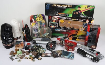 Collection of Modern Star Wars Toys and Ephemera.