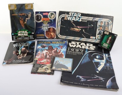 Collection of Modern and Vintage Star Wars Ephemera Toys.