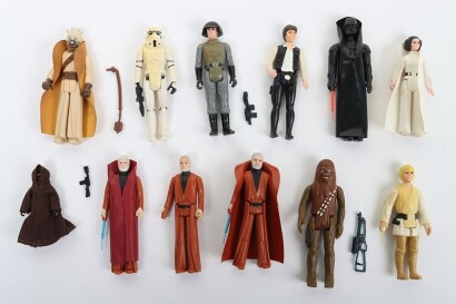 Collection of the First Twelve Vintage Star Wars action figures Kenner.