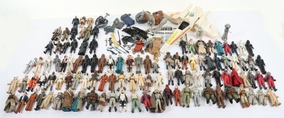 Collection of Vintage Star Wars Action Figures and Toys Kenner.