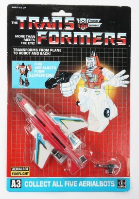 Vintage Generation One G1 Aerialbot Fireflight Transformers action figure moc carded Hasbro.