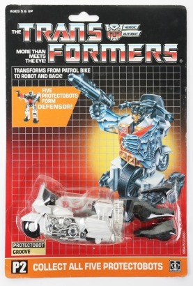 Vintage Generation One G1 Protectobot Groove Transformers action figure moc carded Hasbro.
