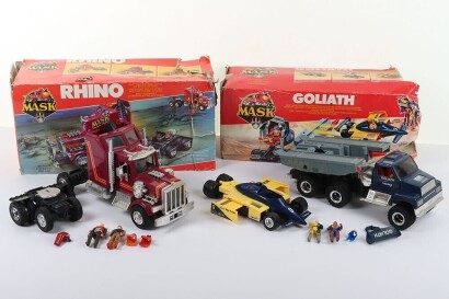 Two Vintage M.A.S.K. MASK Kenner Vehicles boxed complete.
