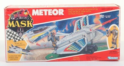 Vintage M.A.S.K. Mask Kenner Meteor with Ace Riker Action Figure Sealed Vehicle.