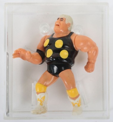 Scarce Vintage WWF Dusty Rhodes Wrestling Figure 1991 Hasbro Graded UKG 80%.
