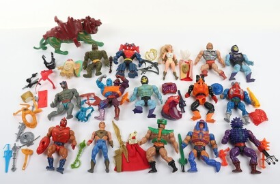 Collection of Vintage Masters of the Universe Action Figures, accessories and more.