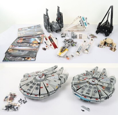 Collection of Star Wars Lego Sets built.