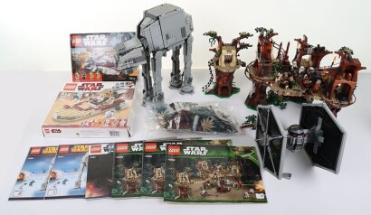 Collection of Star Wars Lego Sets built.