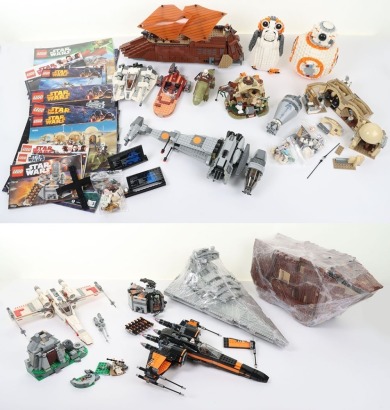 Collection of Star Wars Lego Sets built.