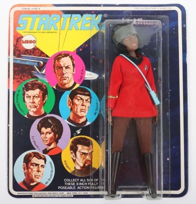Vintage Star Trek Lt. Uhura Six Face Carded moc Mego Action Figure Doll.