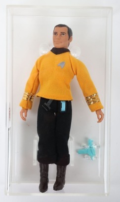 Vintage Star Trek Captain Kirk 1974 Mego Action Figure Doll Graded UKG 80%.