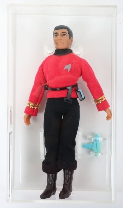 Vintage Star Trek Mr Scott 1974 Mego Action Figure Doll Graded UKG 80%.