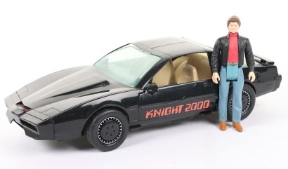 Vintage Knight Rider K.I.T.T. KITT Car with Action Figure. Knight 2000.