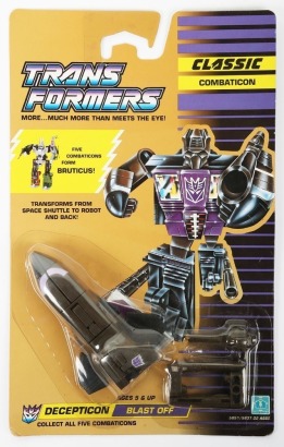 Vintage Generation One G1 Decepticon Blast Off Transformers action figure moc carded Hasbro.