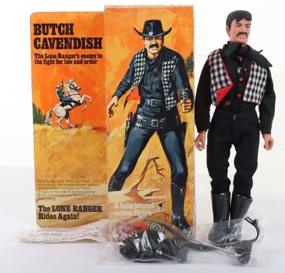 Vintage Lone Ranger rides again Butch Cavendish Action Figure Marx Toys Boxed.