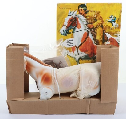 Vintage The Lone Ranger Rides Again Scout Horse new in box Marx Toys.