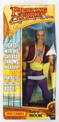 Vintage Fighting Furies Matchbox Action Figure Doll Captain Cap'n Hook never removed from box.
