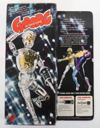Vintage Cyborg Half Man-Half Machine Denys Fisher Strawberry Fayre Action Figure boxed.