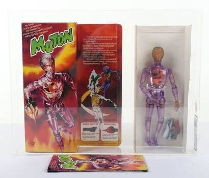 Scarce Deny's Fisher Muton Action Figure boxed 1975 Graded UKG 85% Qualified.