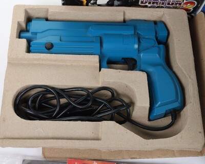Sega Saturn Console boxed with games. - 2