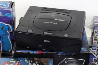 Sega Saturn Console boxed with games. - 7