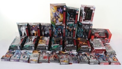 Collection of Modern Transformers Action Figures Boxed Hasbro.