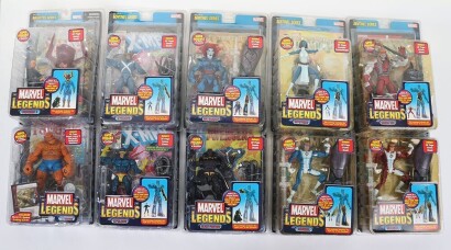 Ten Vintage Marvel Legends Action Figures boxed.