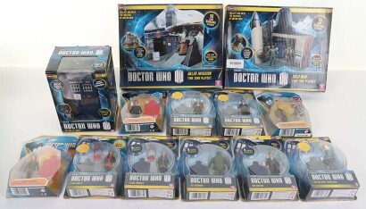 Twelve BBC Doctor Who Action Figures and Playsets.