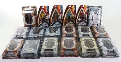 Collection Eighteen of Star Trek Action Figures carded moc Diamond Select Art Asylum.