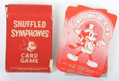 Vintage Shuffled Symphonies Card Game Mickey Mouse Walt Disney.