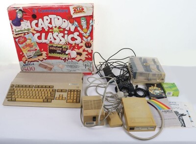 Commodore Amiga 500 console boxed with games.