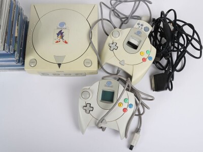 Collection of Sega Dreamcast console and games. - 3