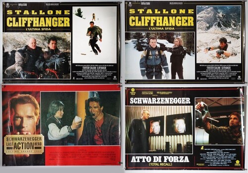 Four Original Movie Film cinema Cliffhanger Fotobusta Posters.