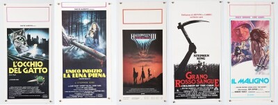 Five Original Movie Film cinema Italian Locadina Locandina Horror Posters.