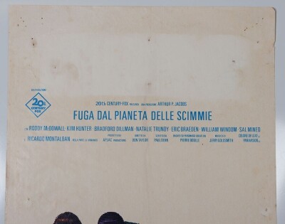 Original Planet of the Apes Escape cinema Italian Locadina Locandina Movie Film Poster. - 2