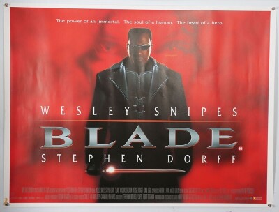 Original Blade Wesley Snipes Movie Film UK Quad Poster.