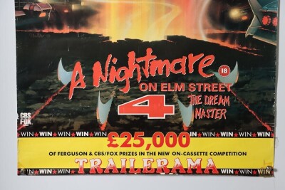 Original Scarce Nightmare on Elm Street 4 The Dream Master Film Poster. - 4