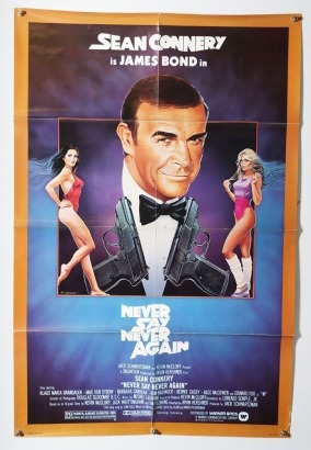 Original James Bond 007 Never Say Never Again 1983 Film Poster.