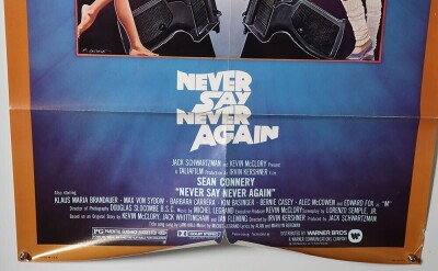 Original James Bond 007 Never Say Never Again 1983 Film Poster. - 4