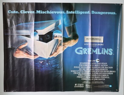 Original Gremlins 1984 British Quad Film Poster.