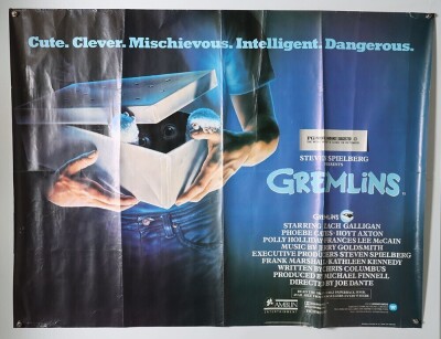 Original Gremlins 1984 British Quad Film Poster.